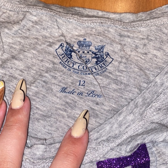 LIKE NEW- JUICY COUTURE VINTAGE LONG SLEEVE SPARKLY SHIRT ~ GIRLS SIZE 12 (L) - Picture 4 of 5